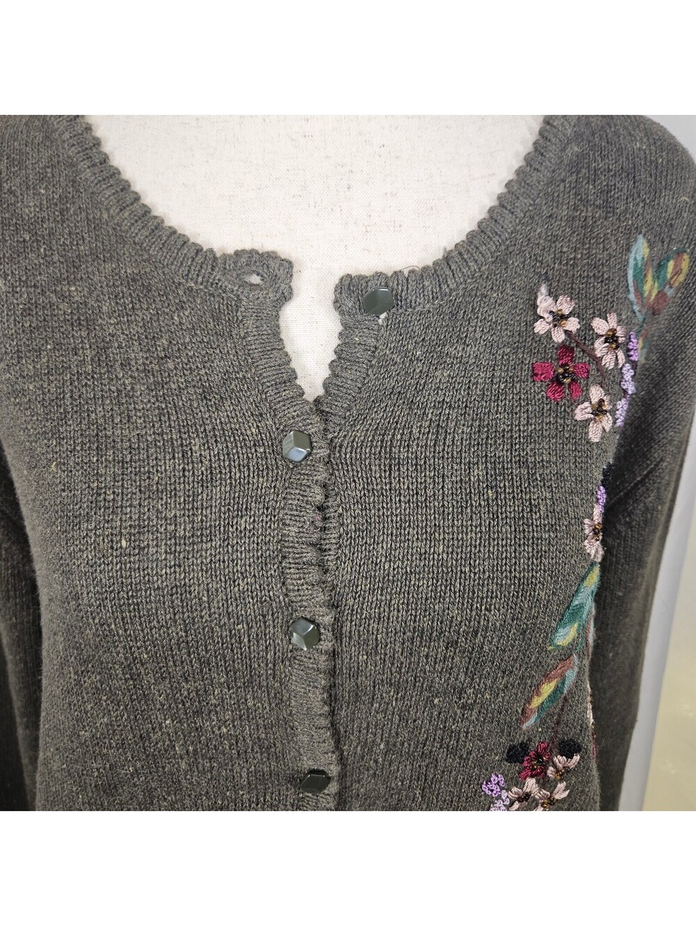 Vintage Tiara International cardigan sweater size large - Picture 3 of 7